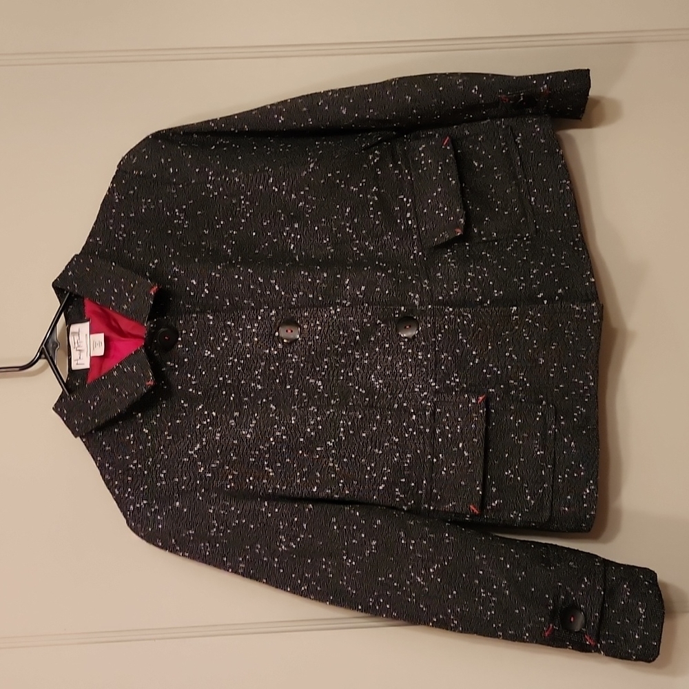 Mary McFaddenCollection  size 14P black white pink blazer